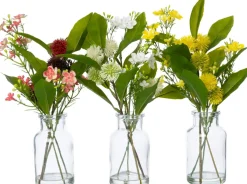 Intratuin kunstbloemen boeket in vaas mini geel H 25 cm