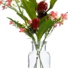 Intratuin kunstbloemen boeket in vaas mini rood H 25 cm