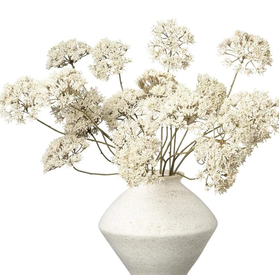Intratuin kunstbloemen boeket in vaas Dille wit H 46 cm
