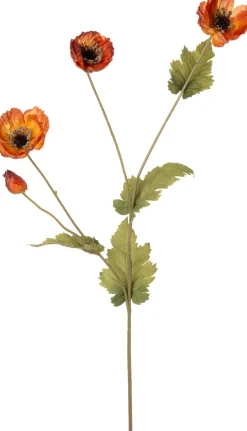 Intratuin kunstbloem Klaproos oranje H 58 cm