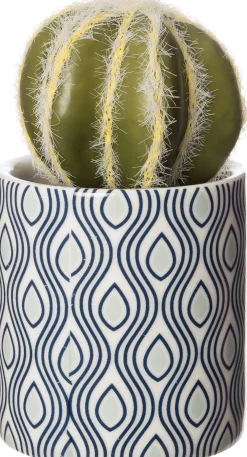 Intratuin kunstplant Cactus blauwe potH 14 cm