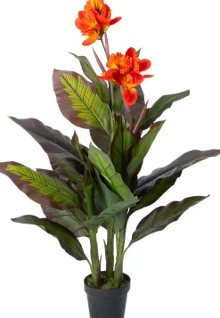 Intratuin kunstplant Canna oranje D 17 H 120 cm