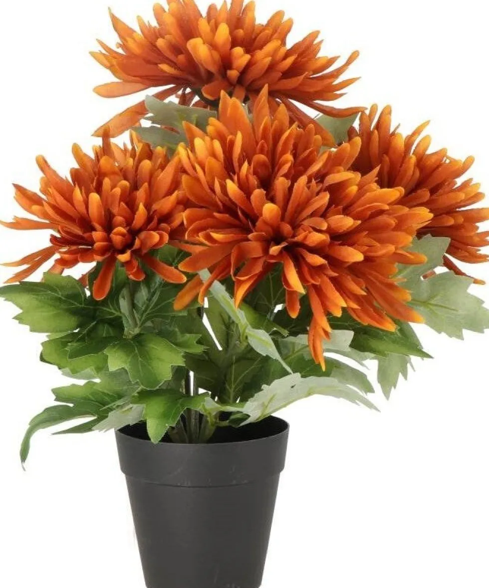 Intratuin kunstplant Chrysant oranje D 9 H 30 cm
