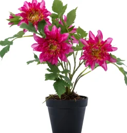 Intratuin kunstplant Dahlia donkerroze D 12,5 H 45 cm