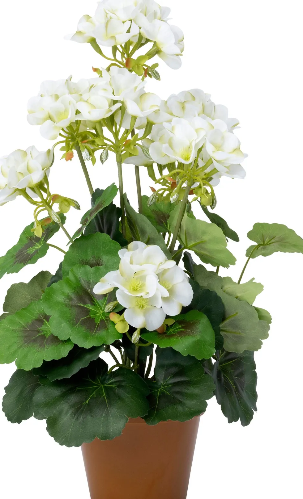 Intratuin kunstplant Geranium wit D 12 H 43 cm