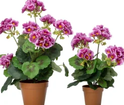 Intratuin kunstplant Geranium paars D 8,5 H 34 cm