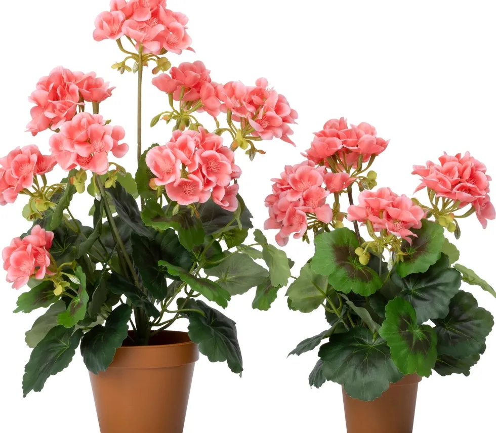 Intratuin kunstplant Geranium roze D 12 H 43 cm
