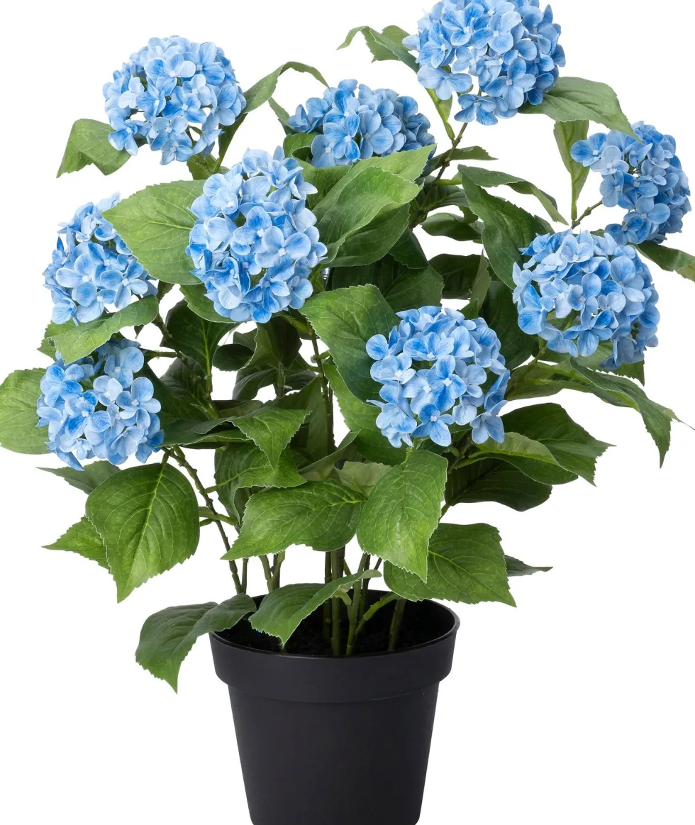 Intratuin kunstplant Hortensia blauw D 20 H 68 cm