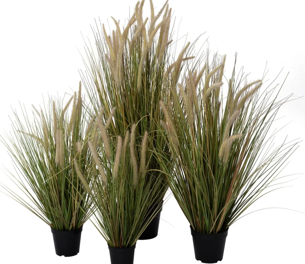 Intratuin kunstplant Lampenpoetsersgras geel D 11 H 55 cm