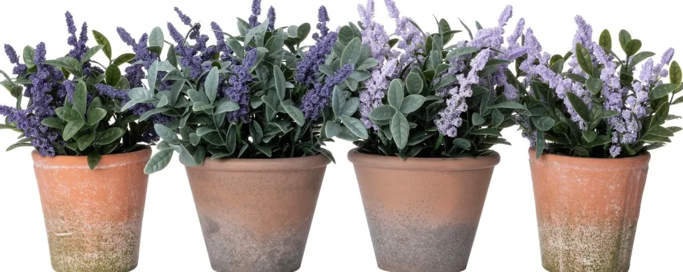 Intratuin kunstplant lavendel paars D 13 H 21 cm
