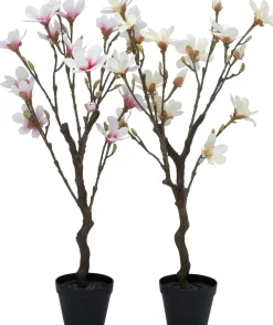 Intratuin kunstplant Magnolia wit / roze D 16 H 98 cm