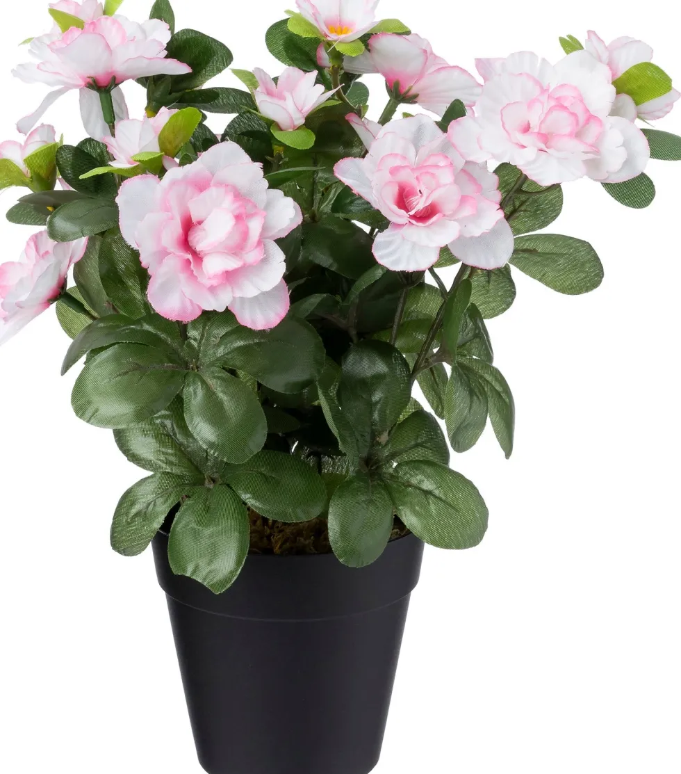 Intratuin kunstplant Rhododendron wit / roze D 9 H 26 cm
