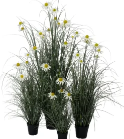 Intratuin kunstplant Siergras / Zonnehoed wit D 11 H 62 cm