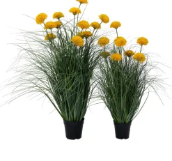 Intratuin kunstplant Siergras / Sierui geel D 15 H 100 cm