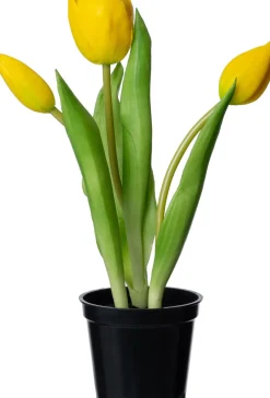 Intratuin kunstplant Tulp donkergeel D 8 H 24 cm
