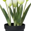 Intratuin kunstplant Tulp wit / geel D 12,5 H 33 cm