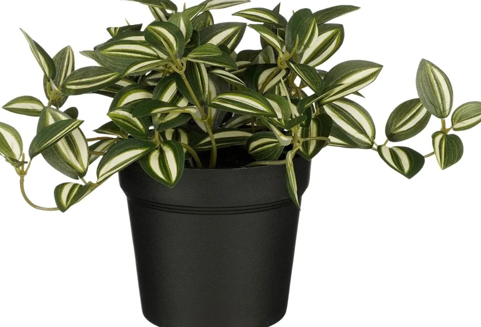 Intratuin kunstplant Vaderplant geel / groen H 16 cm
