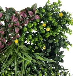 Intratuin kunstplant Wandpaneel kamerplanten groen / paars L 100 B 100 cm
