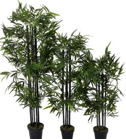 Intratuin kunstplant Zwarte bamboe zwart D 17 H 150 cm