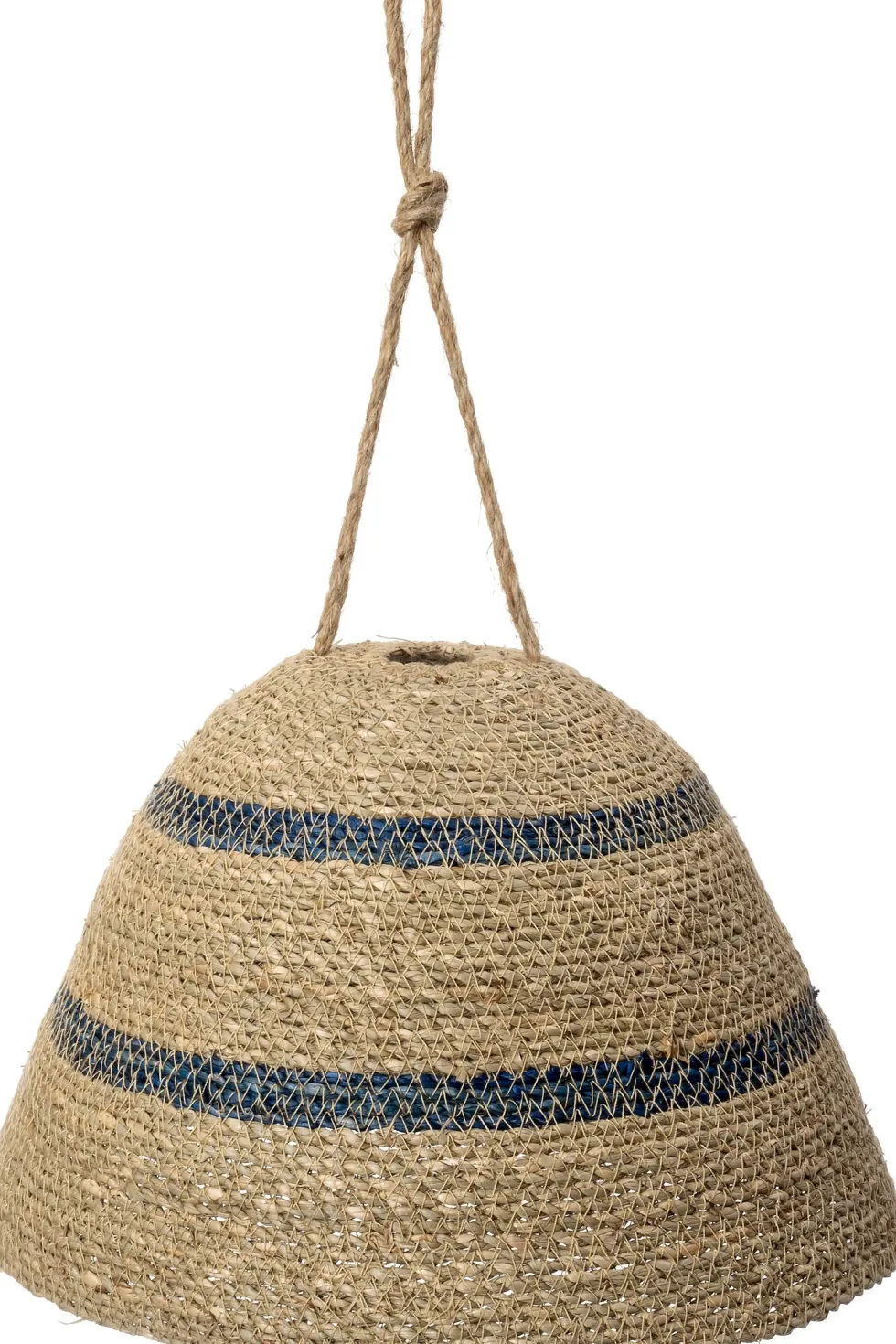 Intratuin lampenkap Chris naturel / blauw D 30 H 25 cm
