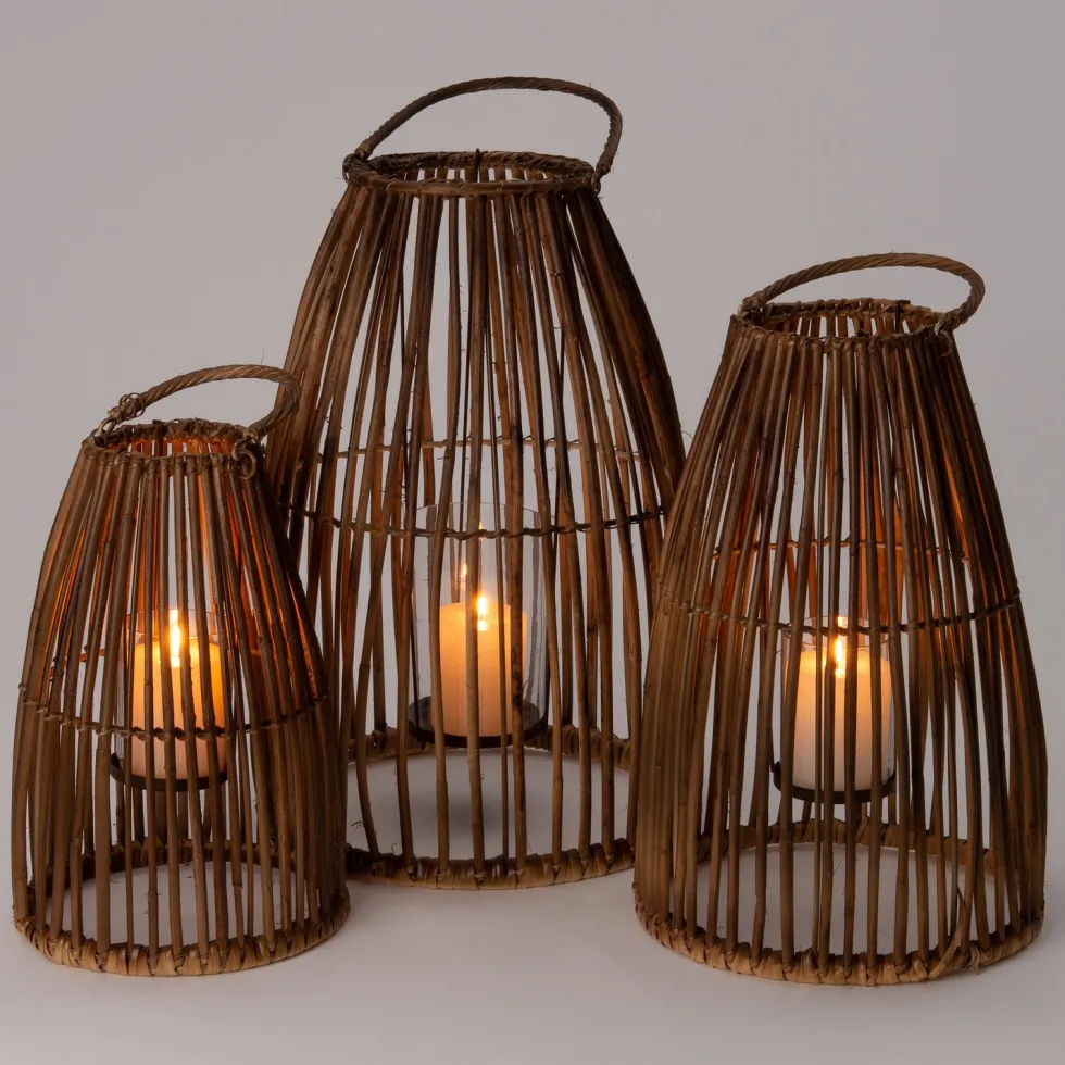 Intratuin lantaarn Riet bruin D 27 H 41 cm