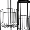 Intratuin Lia bijzettafel zwart D 38 H 70 cm