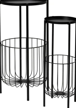 Intratuin Lia bijzettafel zwart D 38 H 70 cm