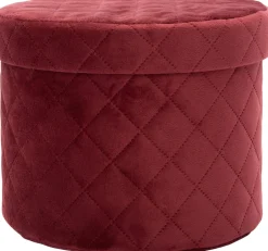 Intratuin opbergdoos Yun rood D 18 H 14 cm