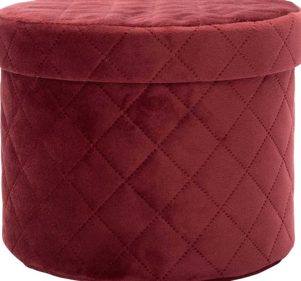 Intratuin opbergdoos Yun rood D 18 H 14 cm