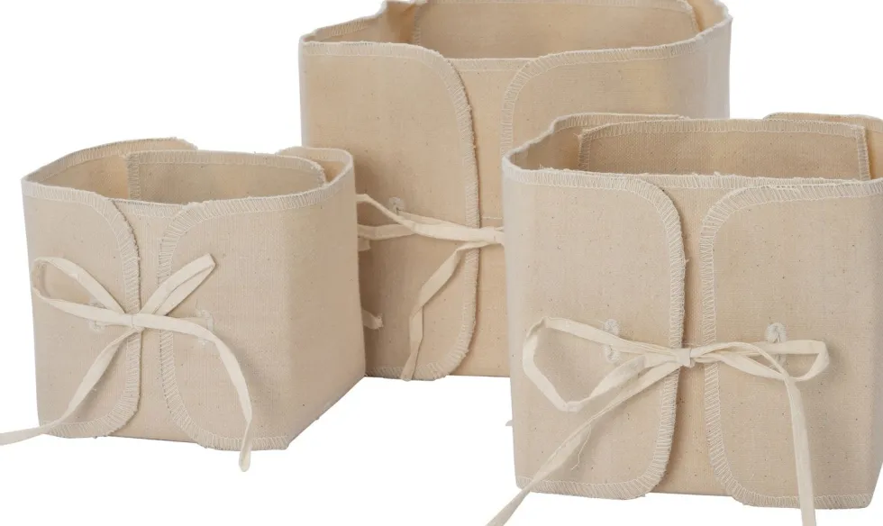 Intratuin opbergmand Canny beige 12 x 12 x 12 cm
