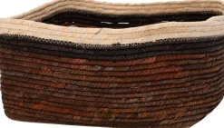 Intratuin opbergmand Didi naturel / zwart / bruin D 28 H 13 cm