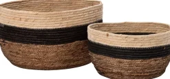 Intratuin opbergmand Didi naturel / zwart / bruin D 26 H 16 cm