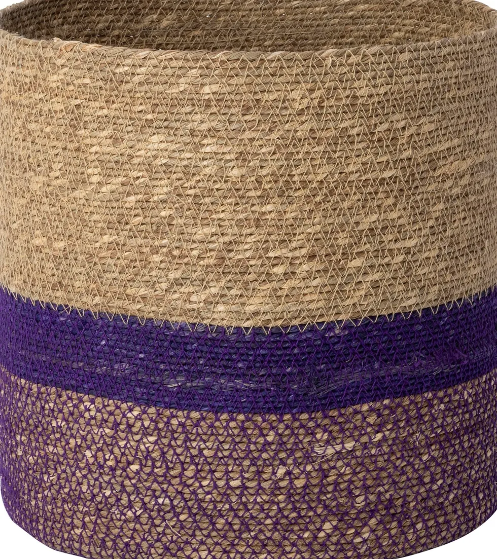 Intratuin opbergmand Fyt naturel / paars D 30 H 30 cm