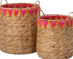 Intratuin opbergmand Maci naturel / roze D 42 H 46 cm