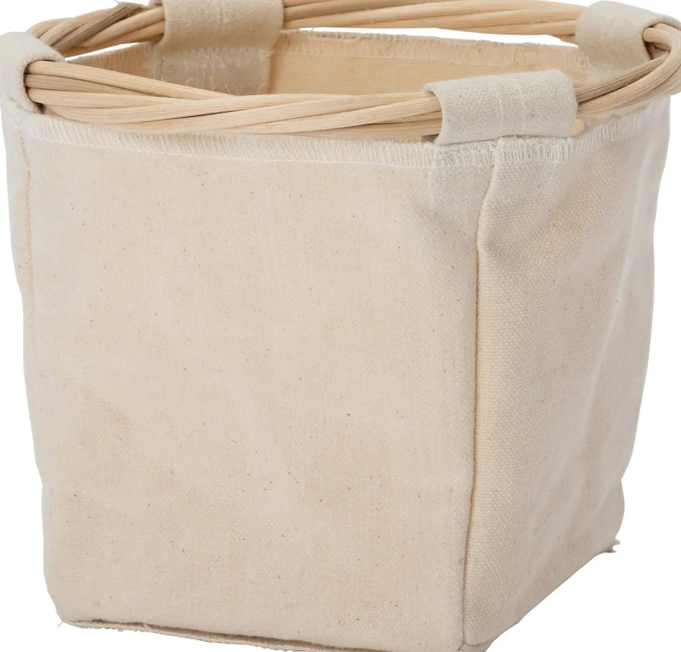 Intratuin opbergmand Ratan beige D 15 H 15 cm