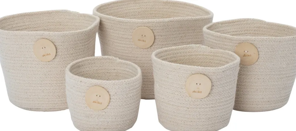 Intratuin opbergmand Roppy beige D 15 H 13 cm