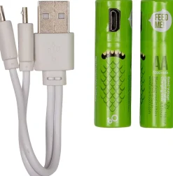 Intratuin oplaadbare batterij AA met USB kabel 2 stuks