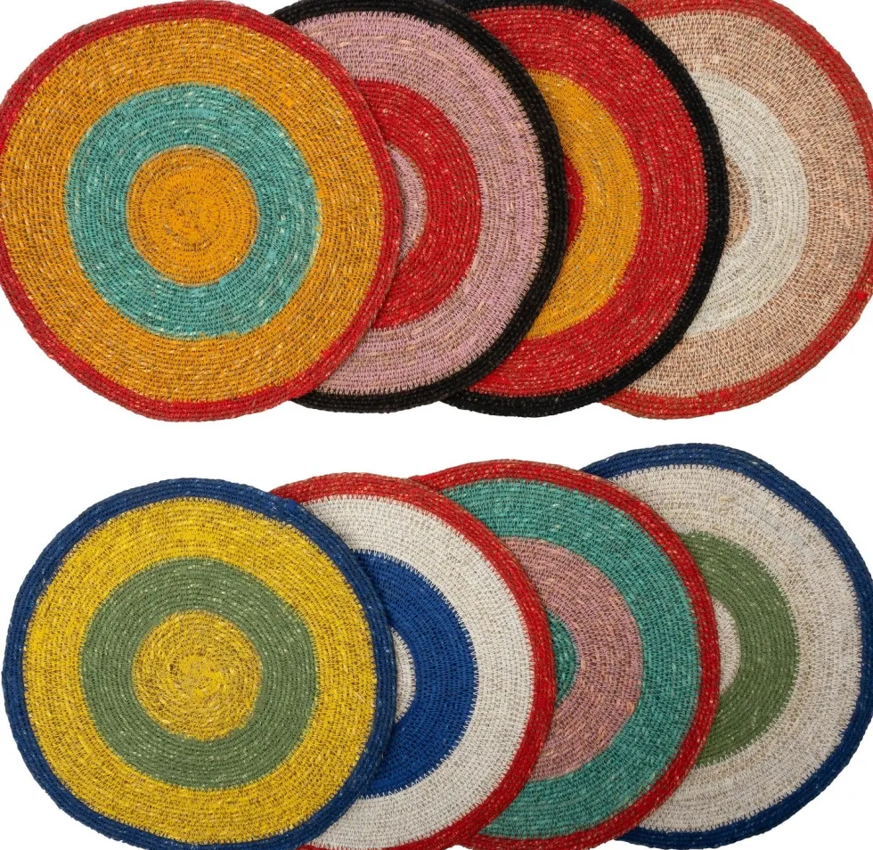 Intratuin placemat Elke blauw / rood D 30 cm