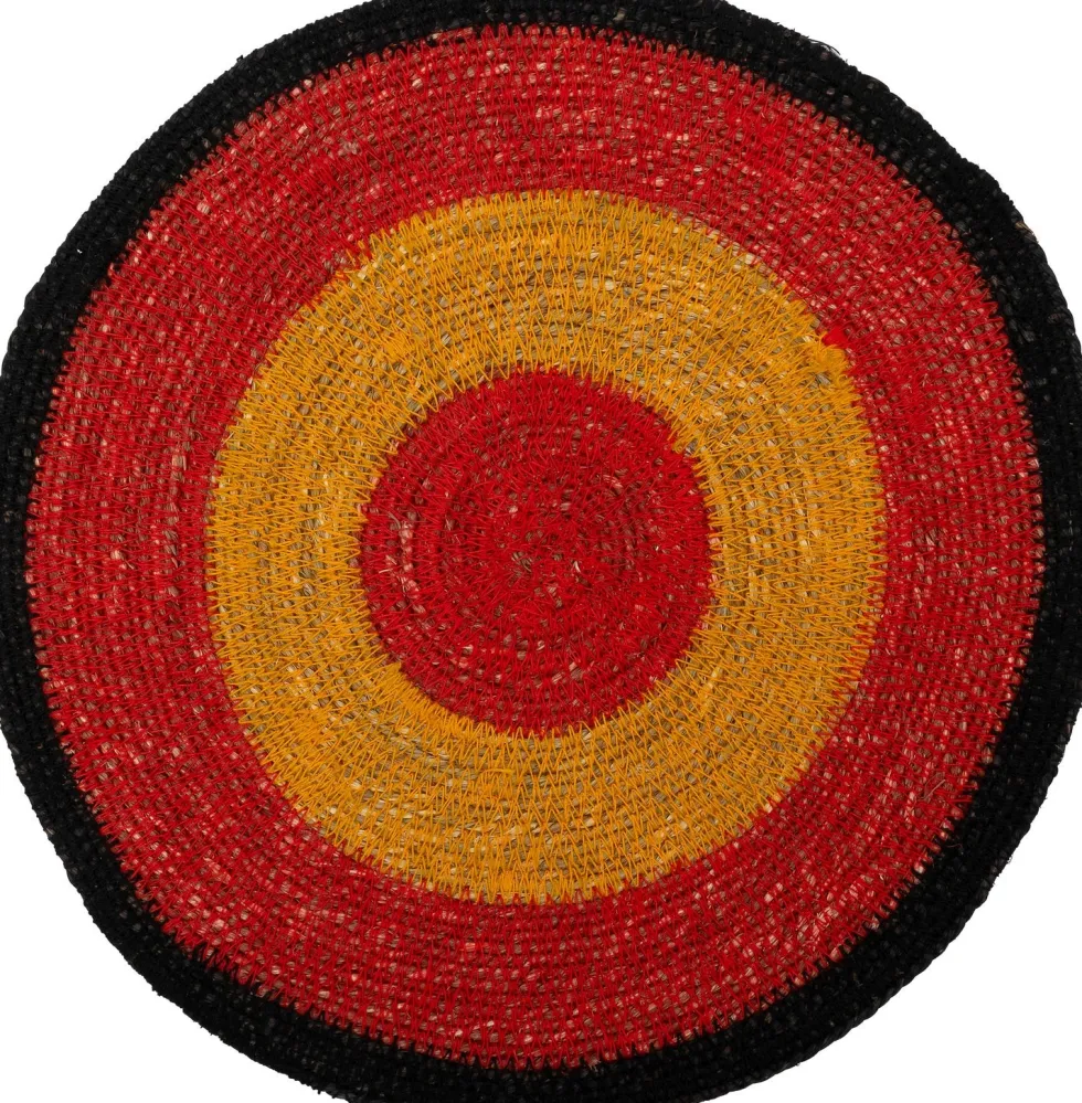 Intratuin placemat Elke oranje / rood D 30 cm