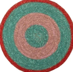 Intratuin placemat Elke roze / groen D 30 cm