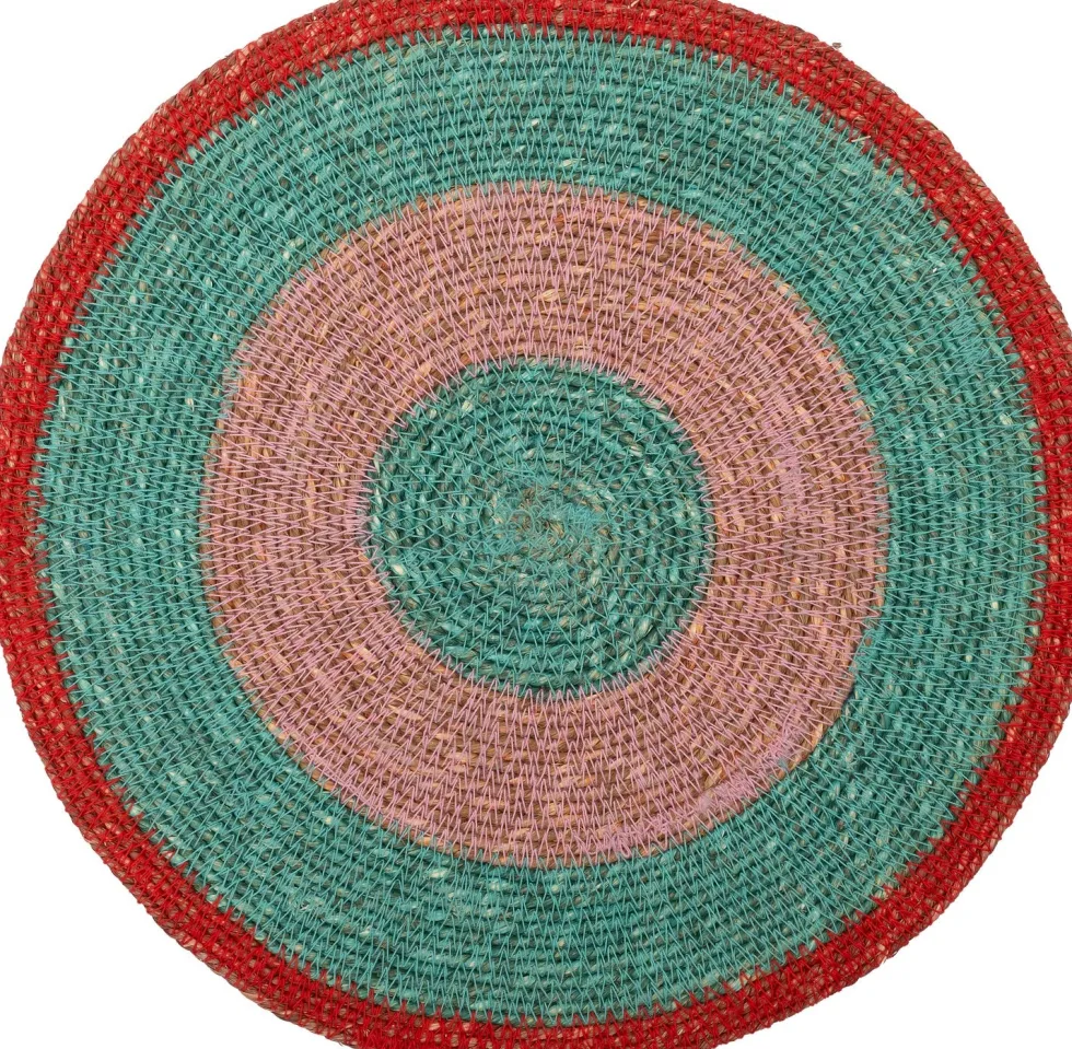 Intratuin placemat Elke roze / groen D 30 cm