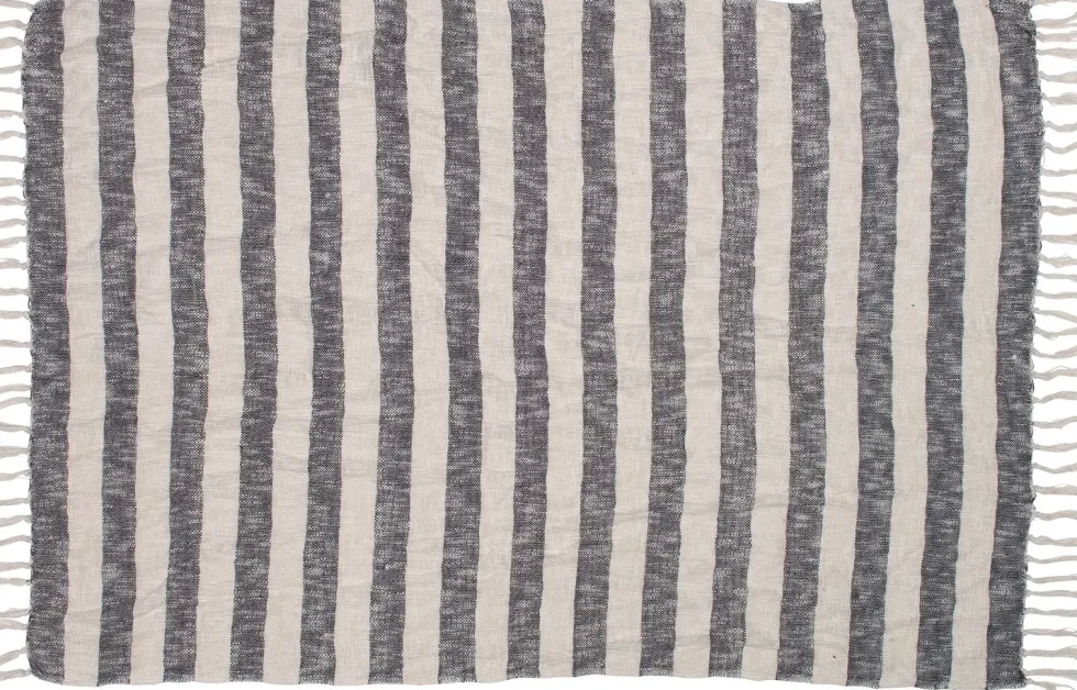 Intratuin plaid Momoko grijs / beige 170 x 130 cm