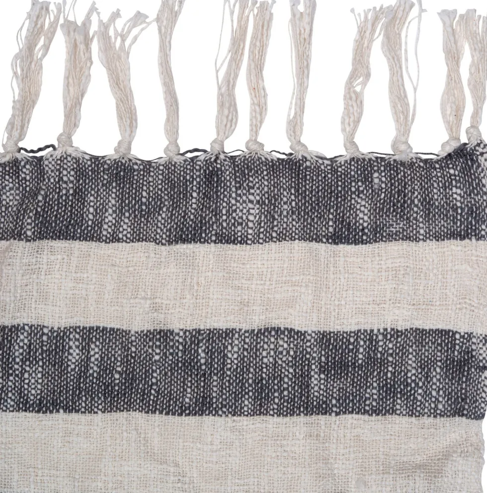 Intratuin plaid Momoko grijs / beige 170 x 130 cm