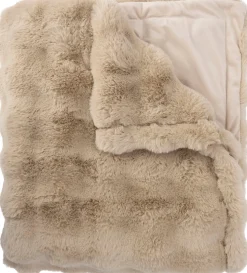 Intratuin plaid Romy beige 160 x 140 cm