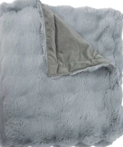 Intratuin plaid Romy grijs 160 x 140 cm