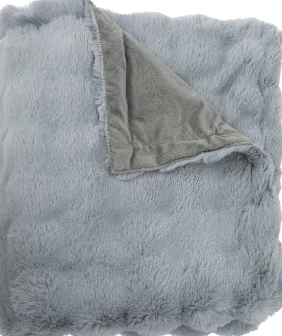 Intratuin plaid Romy grijs 160 x 140 cm