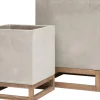 Intratuin plantenbak op voet Bob grijs 30 x 30 x 40 cm