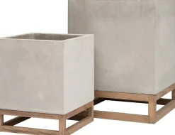 Intratuin plantenbak op voet Bob grijs 30 x 30 x 40 cm