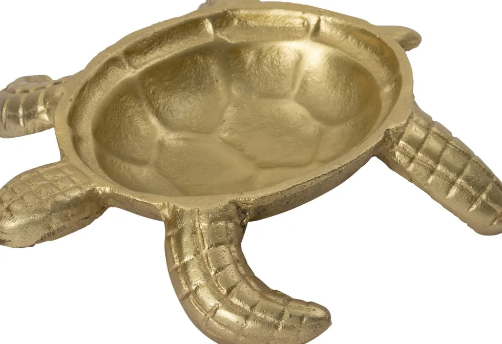 Intratuin serveerschaal Schildpad goud D 22 H 5 cm