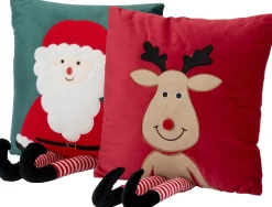 Intratuin sierkussen Beso rendier rood / bruin 40 x 65 x 10 cm